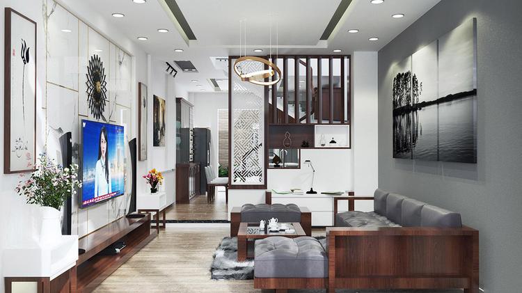 Thiết kế phòng khách nhà ống hiện đại