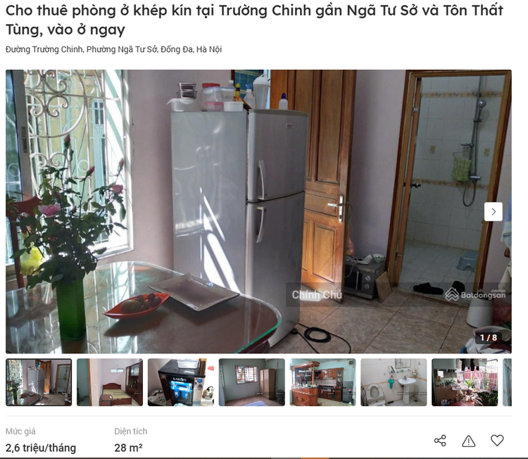 phòng trọ ngã tư Sở