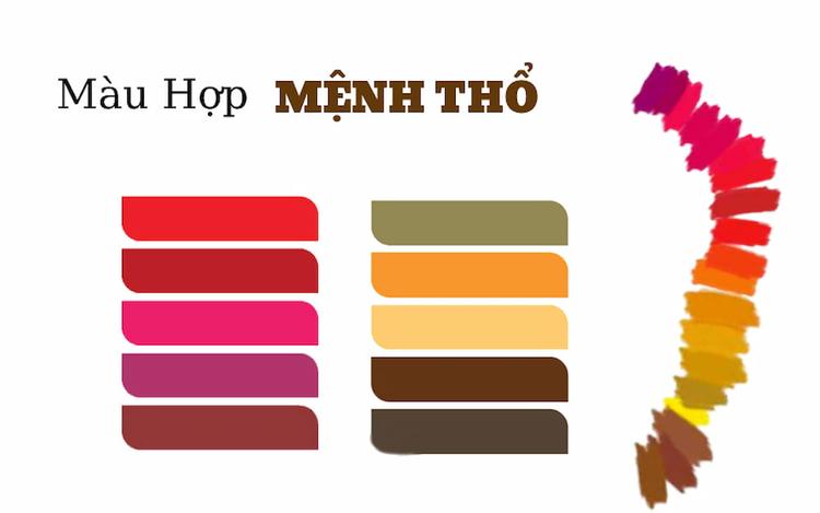 Màu hợp mệnh Thổ