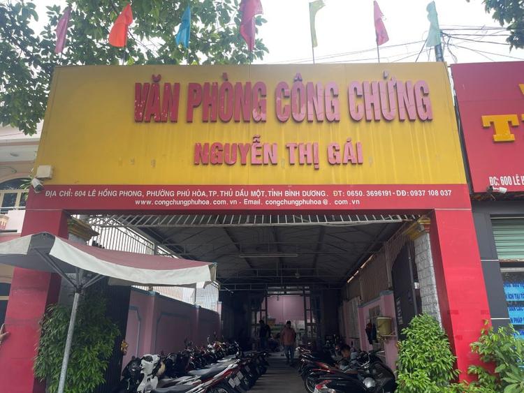 Địa chỉ văn phòng công chứng Nguyễn Thị Gái. 