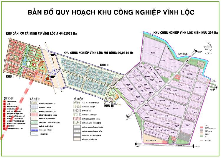 Bản đồ quy hoạch khu công nghiệp Vĩnh Lộc