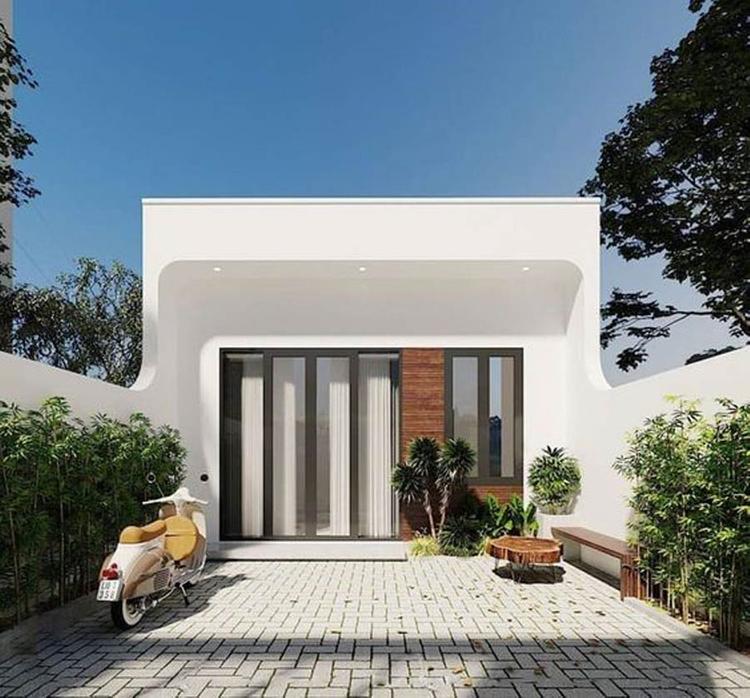 Mẫu nhà cấp 4 chữ L giá 300 triệu phổ biến.