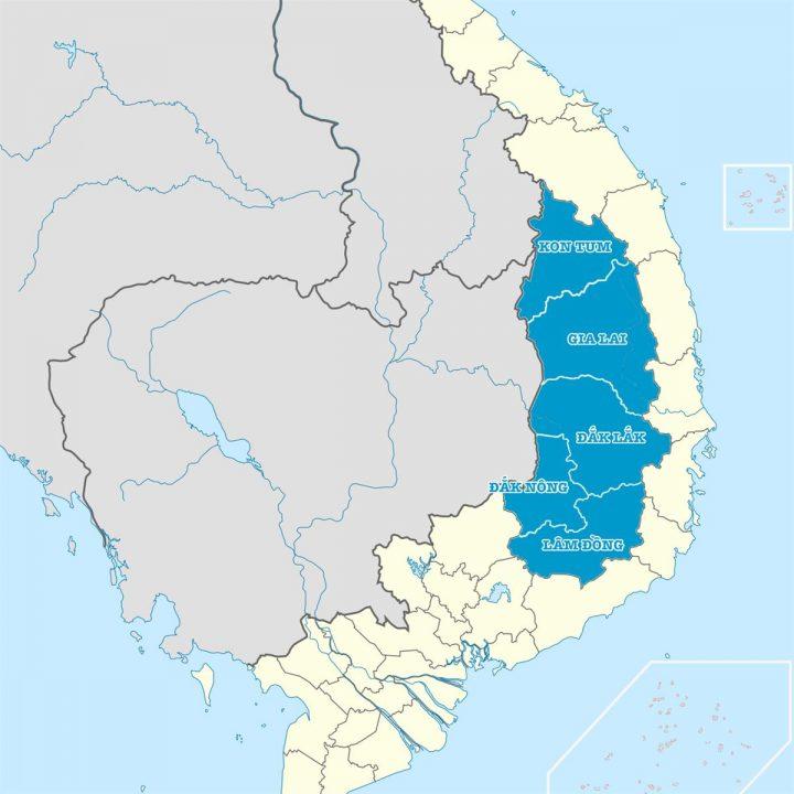 Tây Nguyên nằm ở Nam Trung Bộ