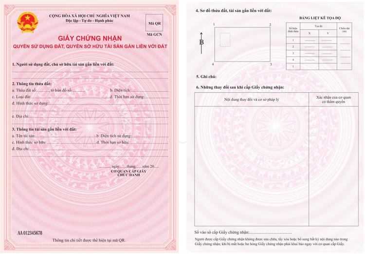 mẫu Giấy chứng nhận quyền sử dụng đất mới nhất