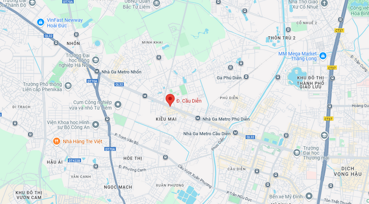 Đường Cầu Diễn, Bắc Từ Liêm, Hà Nội map