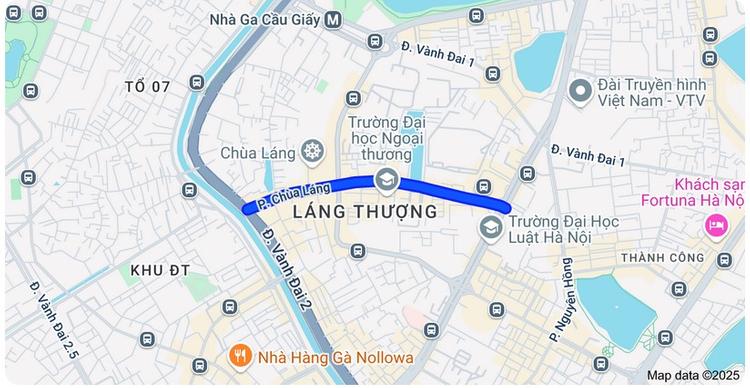 Phố Chùa Láng Google map