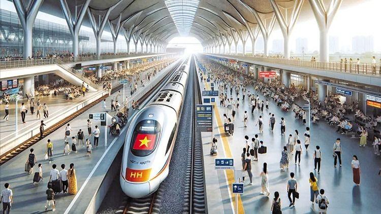 Minh họa ga đường sắt cao tốc Bắc - Nam