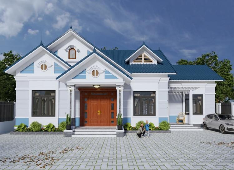 Mẫu nhà cấp 4 mái Thái 