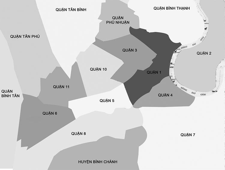 ị trí tương quan của quận 4 (bản đồ quận 4 cũ)