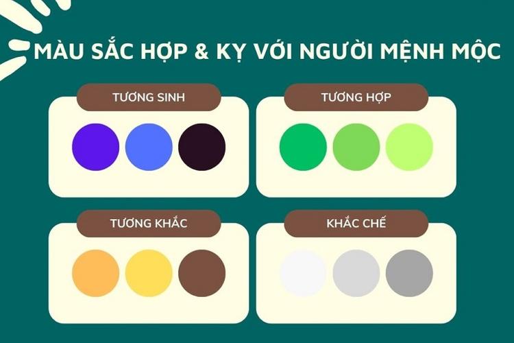 Màu hợp mệnh Mộc tuổi Quý Mùi 2003