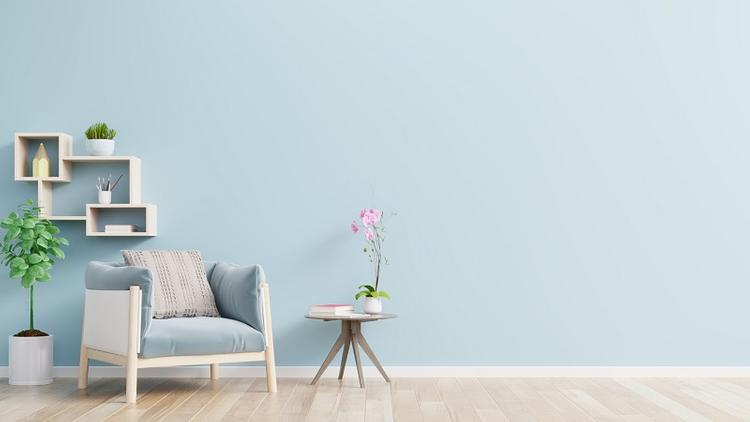 Sơn tường màu xanh nhạt giúp tăng sự tập trung cho tuổi Quý Mùi 2003