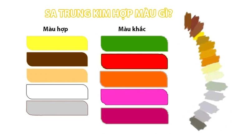 Màu hợp và khắc mệnh Sa Trung Kim