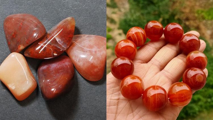 Đá mã não đỏ cam hợp với người mệnh Sơn Đầu Hỏa