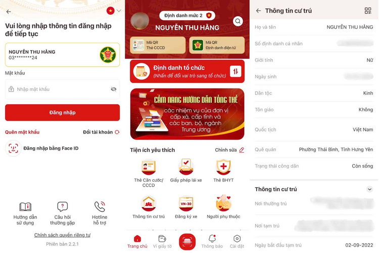 Các bước tra cứu địa chỉ cá nhân qua app VNeID