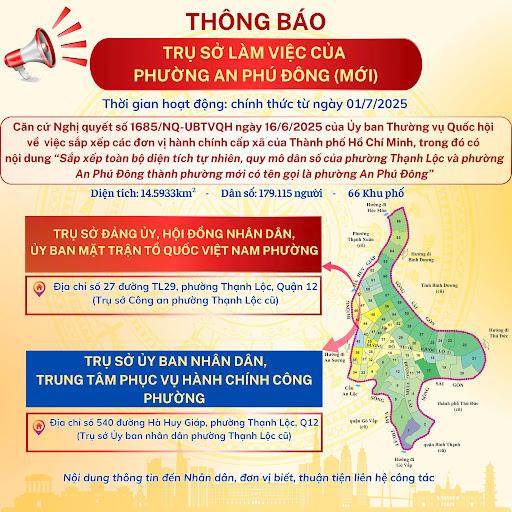 Trụ sở làm việc của phường An Phú Đông sau sáp nhập