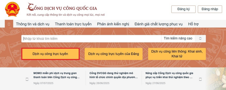 Có thể nộp Giấy xác nhận điều kiện nhà ở trực tuyến