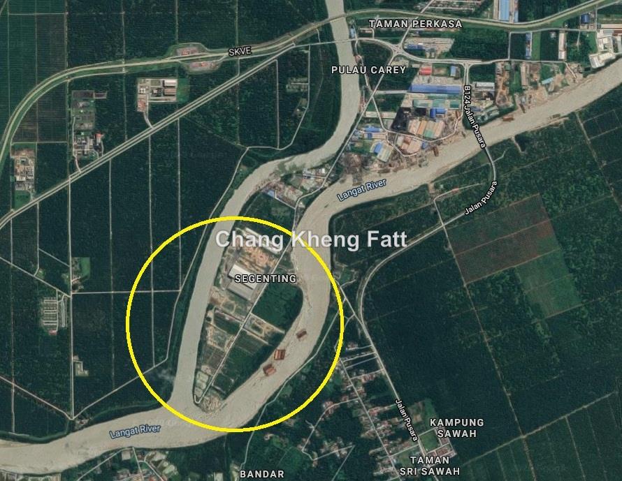 Telok Panglima Garang, Pulau Indah, Jalan Bandar Segenting, Pulau Carey