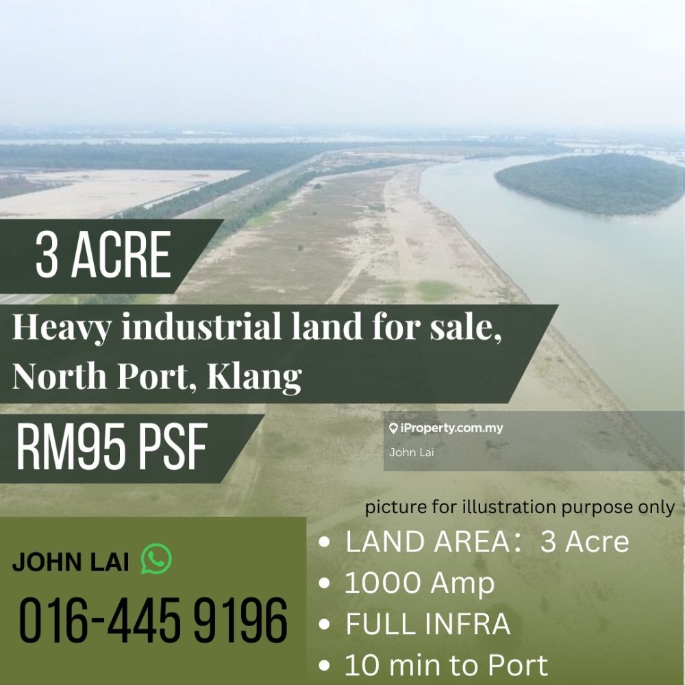 Heavy industrial land for sale near North Port, Klang for sale