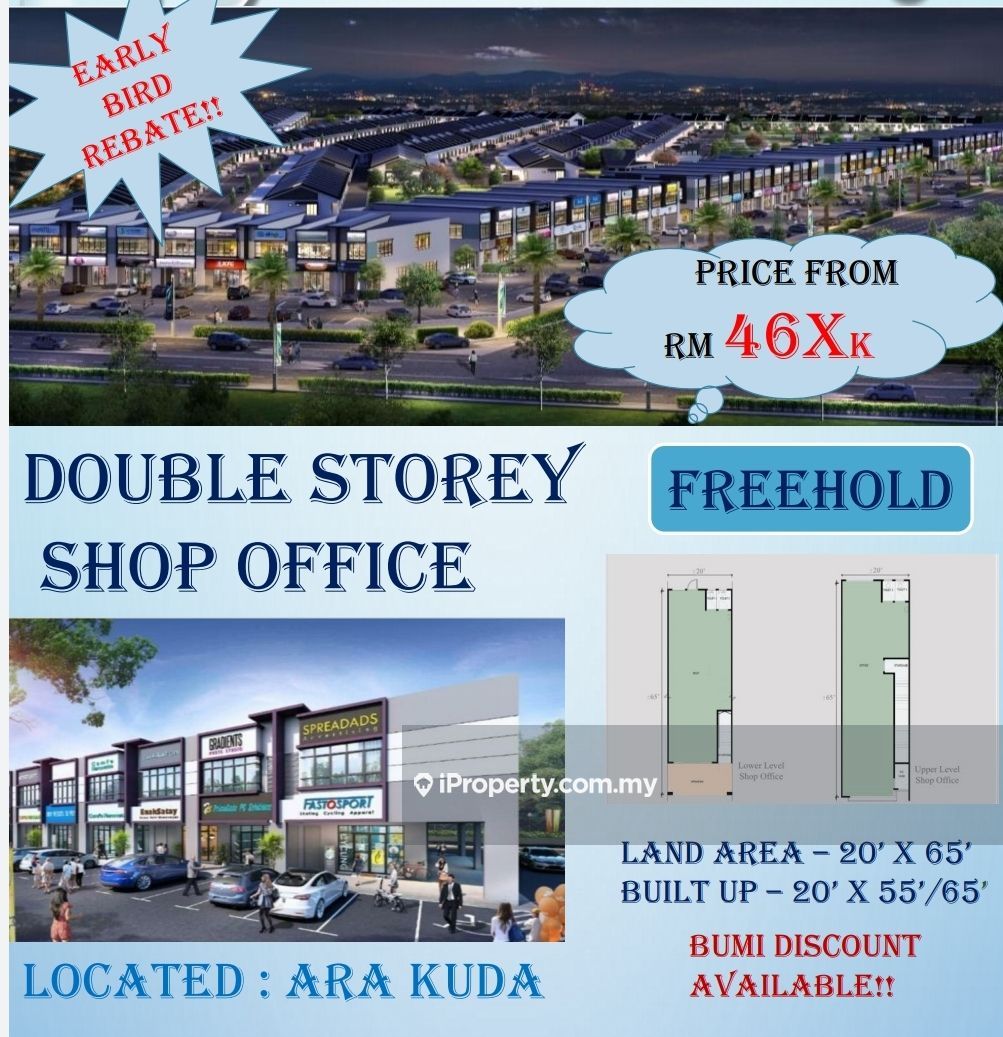 Projek baru kedai 2 tingkat di Ara Kuda, Lunas