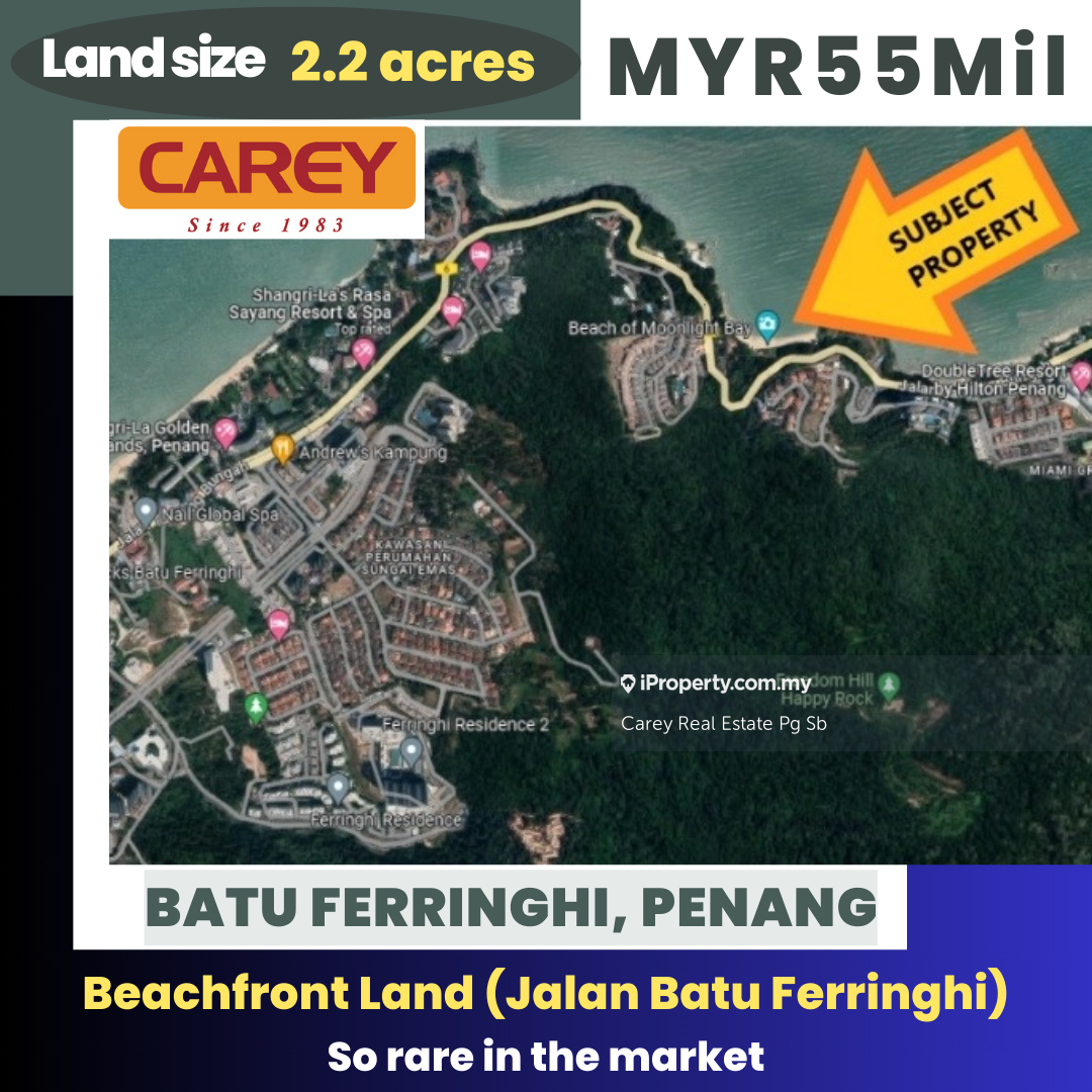 𝗕𝗲𝗮𝗰𝗵𝗳𝗿𝗼𝗻𝘁 𝗹𝗮𝗻𝗱 𝗳𝗼𝗿 𝘀𝗮𝗹𝗲, Batu Ferringhi Commercial Land for sale
