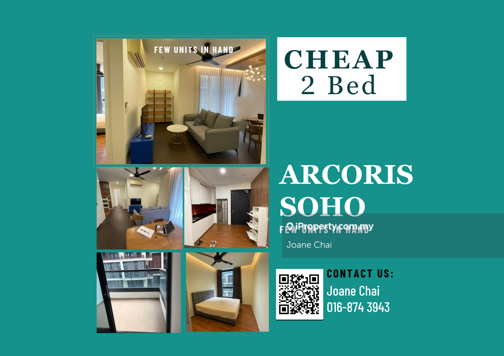 Arcoris Soho Serviced Residence 2 bedrooms for rent in Mont Kiara