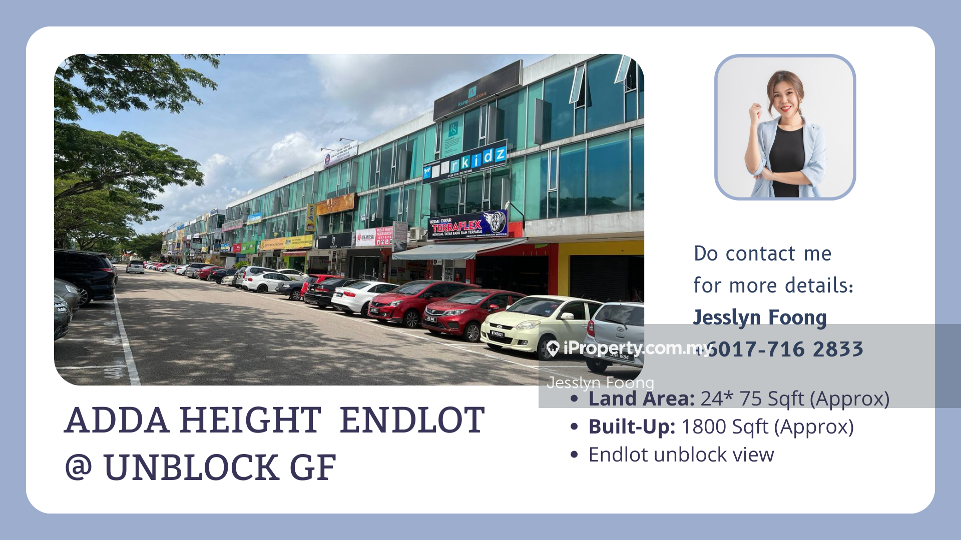 Adda height , Johor Bahru Intermediate Shop for rent