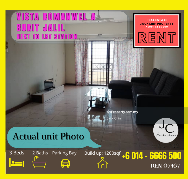 Vista Komanwel A Corner Lot Condominium 3 Bedrooms For Rent In Bukit ...