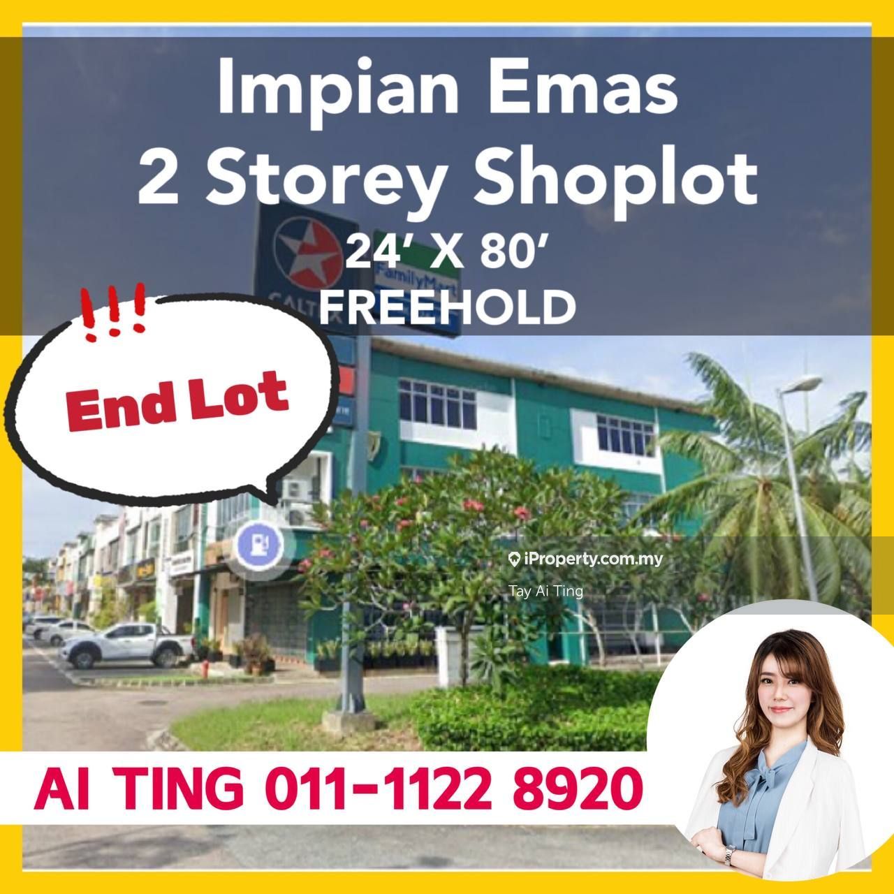 Impian Emas Shop Lot, Taman Impian Emas, Johor Bahru End lot Shop for