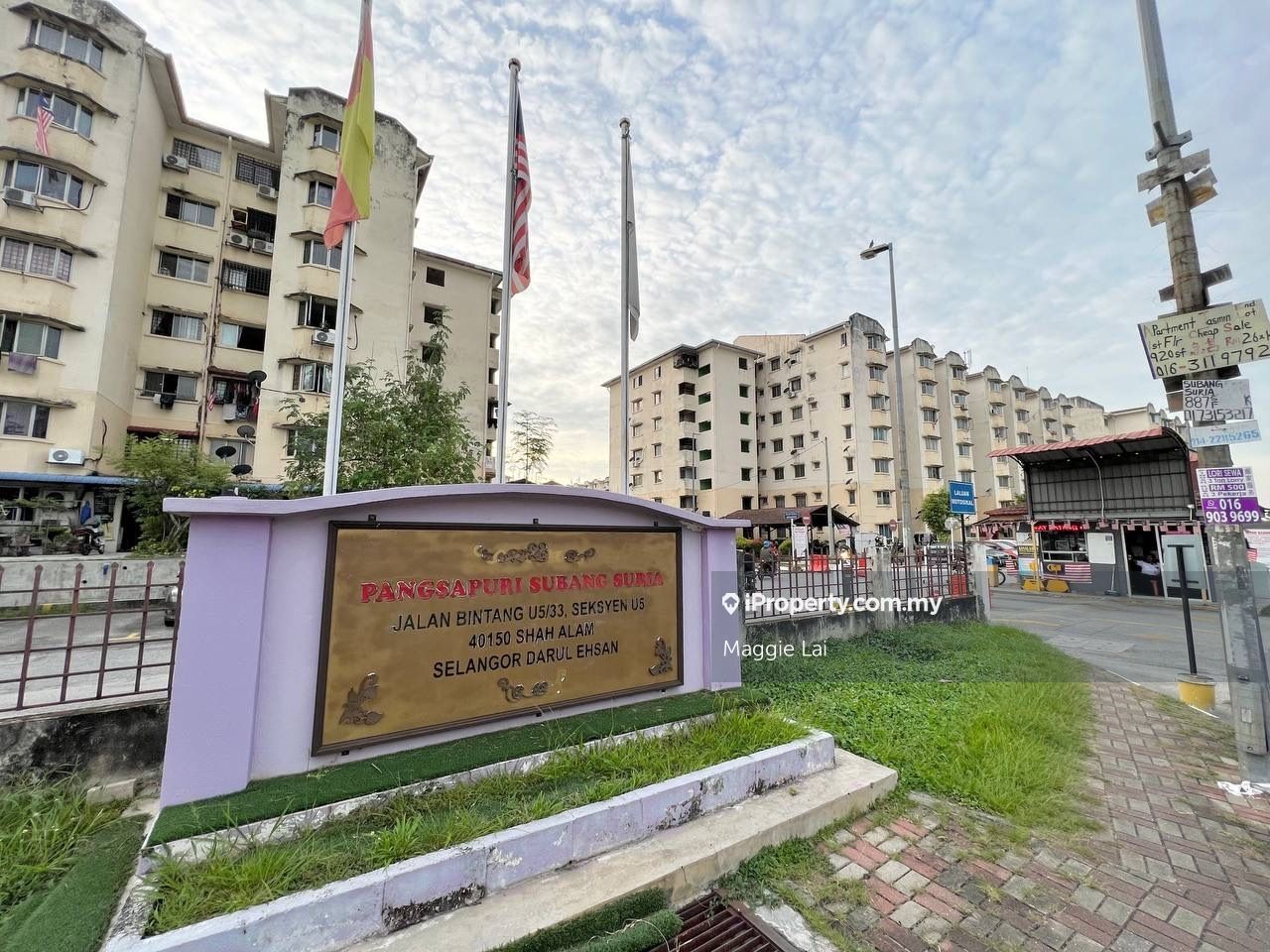 Pangsapuri Subang Suria Apartment 3 bedrooms for rent in Sungai Buloh