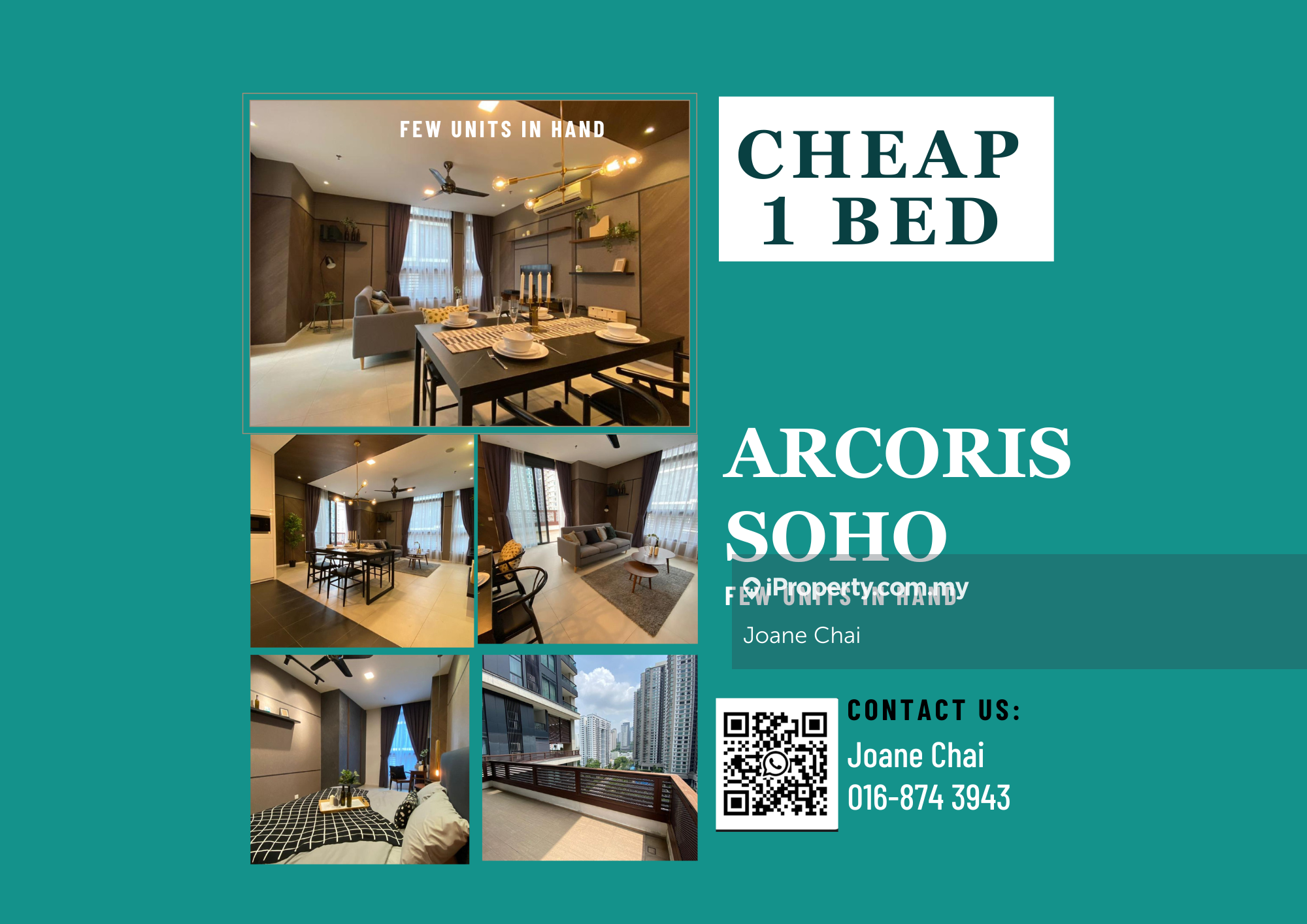Arcoris Soho Serviced Residence 1 bedroom for rent in Mont Kiara, Kuala