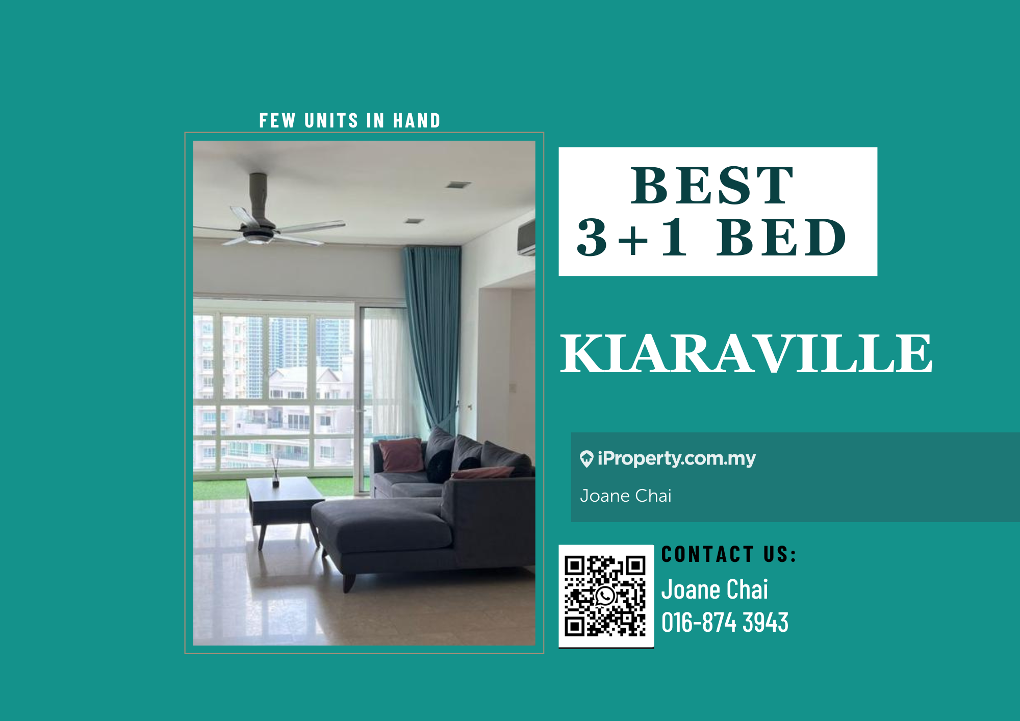 Kiaraville Condominium 3+1 bedrooms for rent in Mont Kiara, Kuala