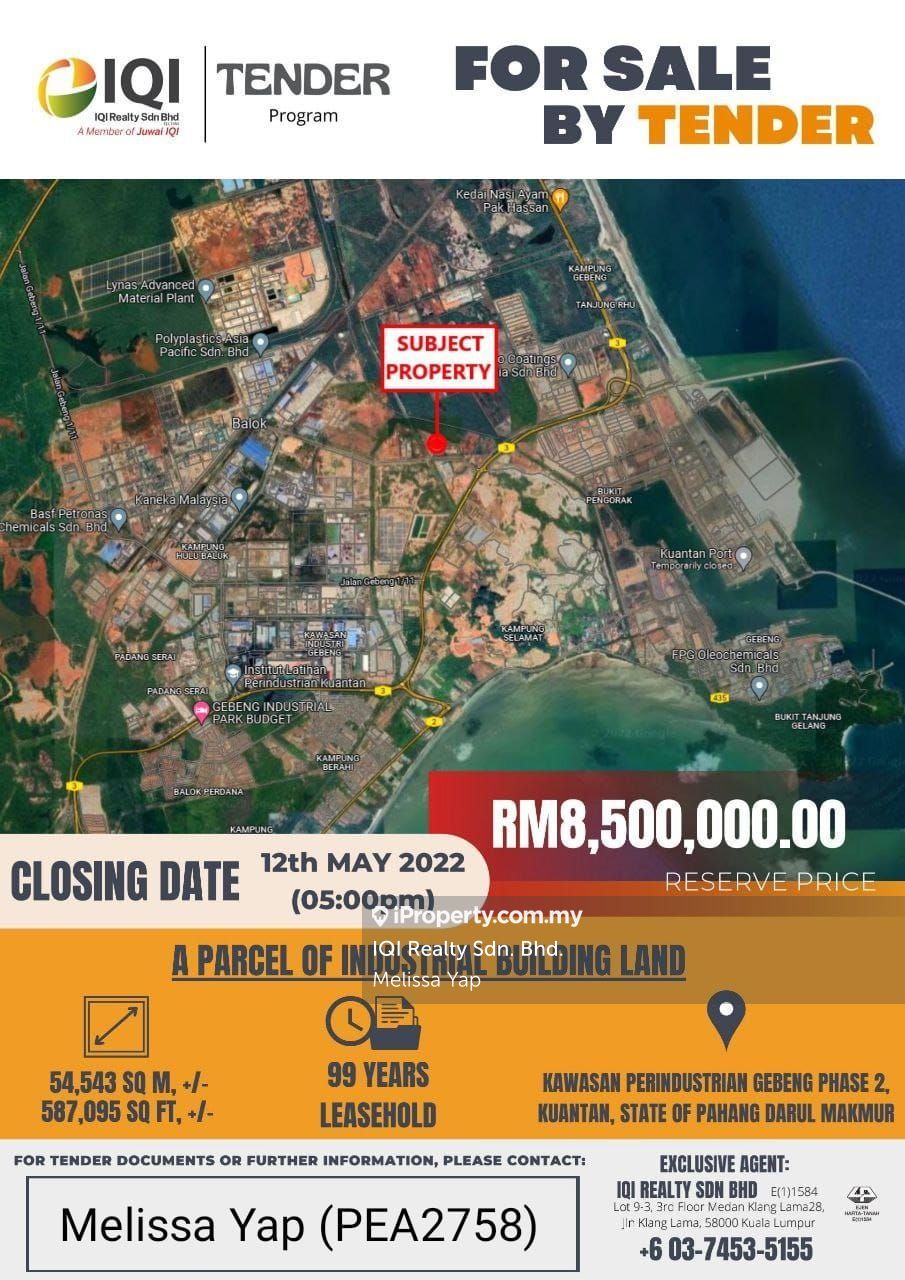 Gebeng Industrial Area, Kuantan Industrial Land for sale
