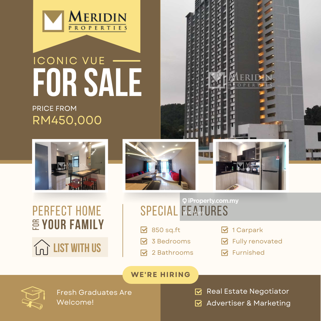 Iconic Vue Apartment 3 bedrooms for sale in Batu Ferringhi, Penang