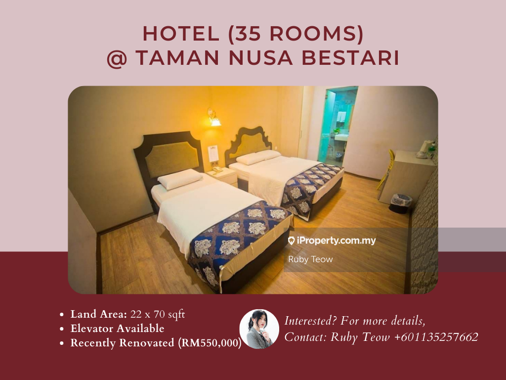 Taman Nusa Bestari Hotel (35 Rooms) for Rent, Taman Nusa Bestari, Skudai