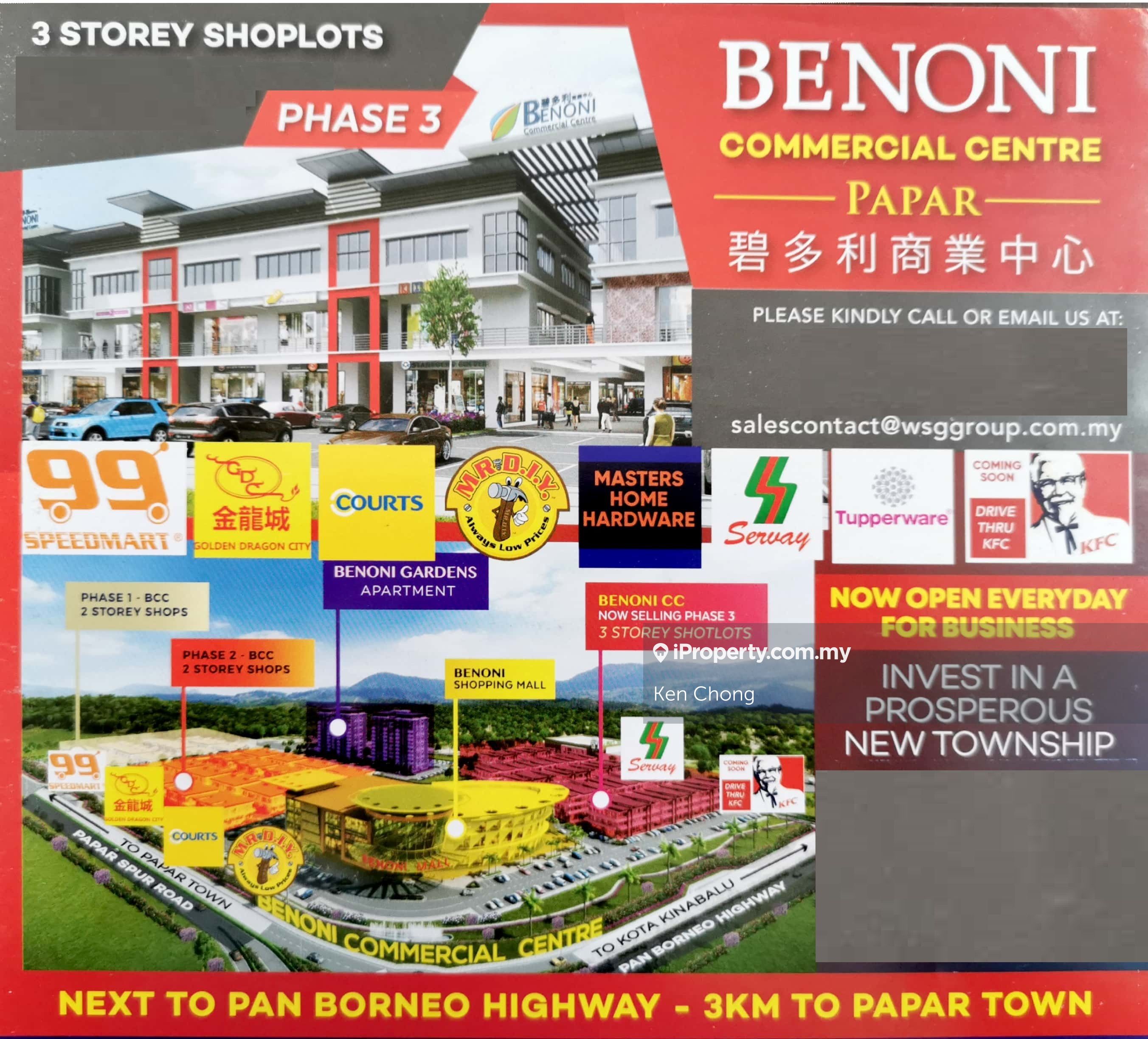 Benoni Commercial Centre Papar, Benoni, Papar For Rent - Rm3500 