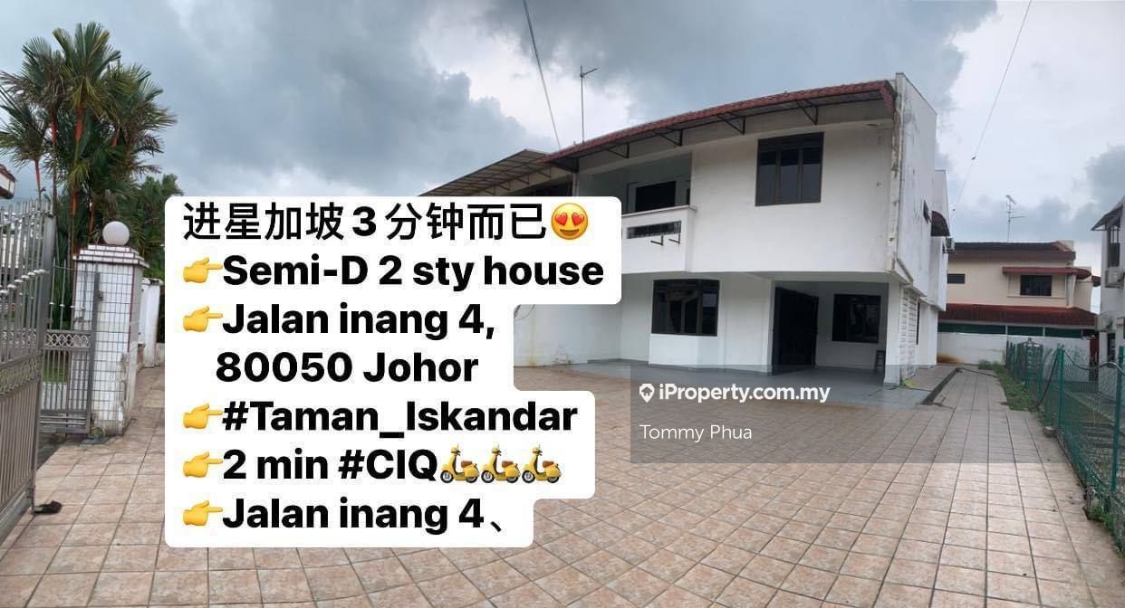 Jalan Inang 4, Taman Iskandar, Johor Bahru Corner lot Semidetached