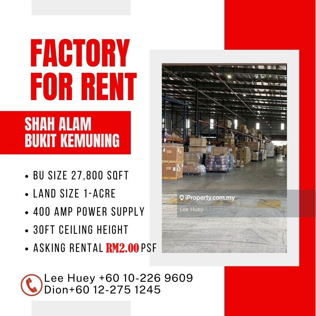 莎阿南独立厂房出租 Shah Alam Factory For Rent Kilang Untuk Disewa, Bukit 