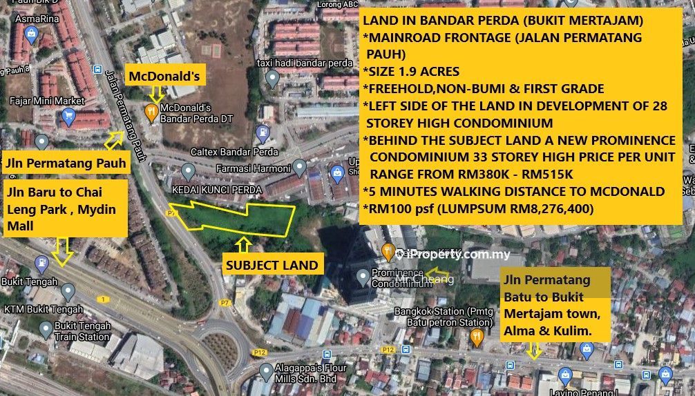 Bandar Perda Land Bukit Mertajam Bandar Perda Commercial Land For Sale Iproperty Com My