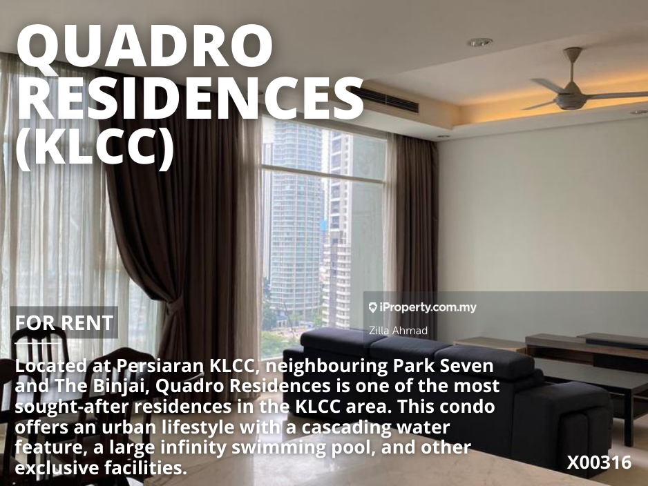 Quadro Residences Serviced Residence 4 bedrooms for rent in KLCC, Kuala