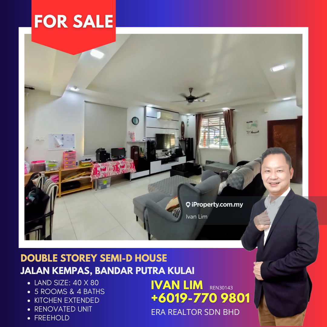 Bandar Putra Kulai, Kulai Intermediate Semi-detached House 5 Bedrooms ...