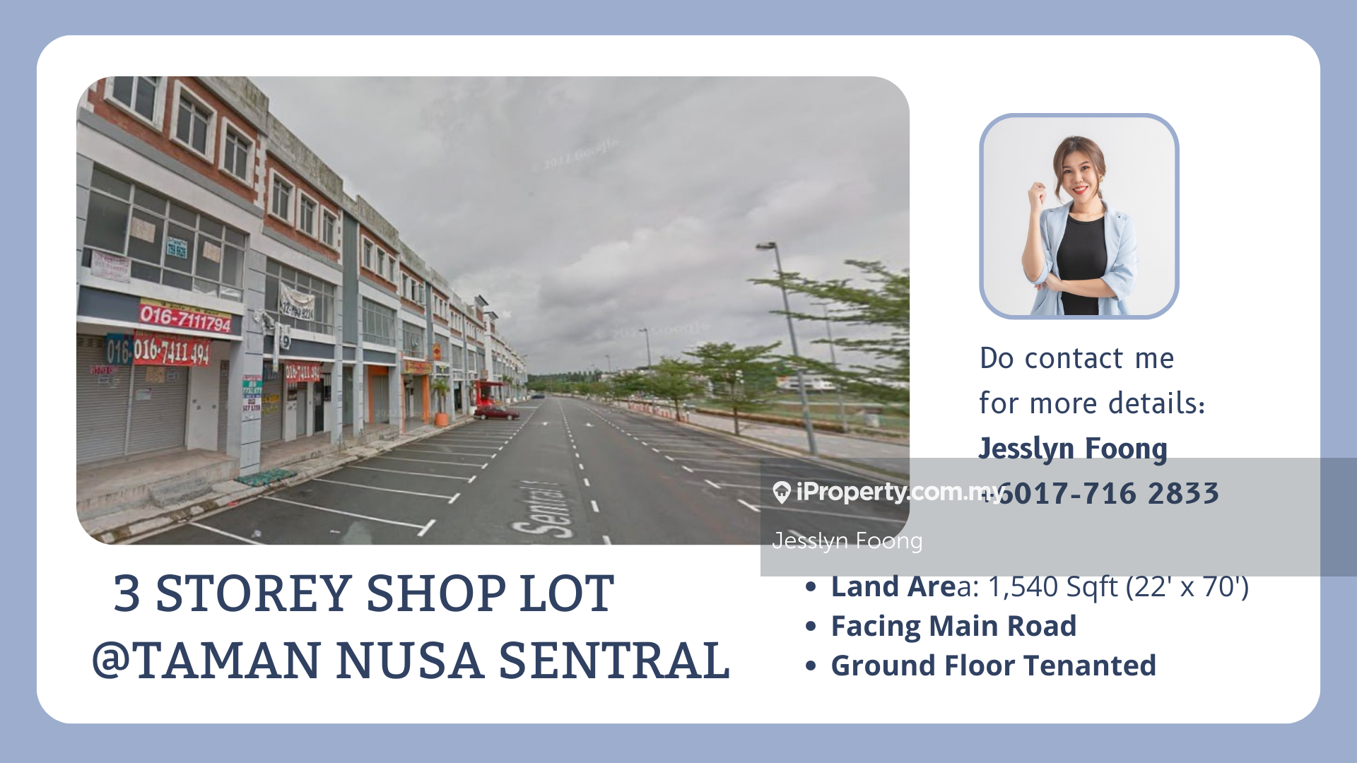 Taman Nusa Sentral 3 Storey Shop(Intermediate) Lot For Sale, Johor
