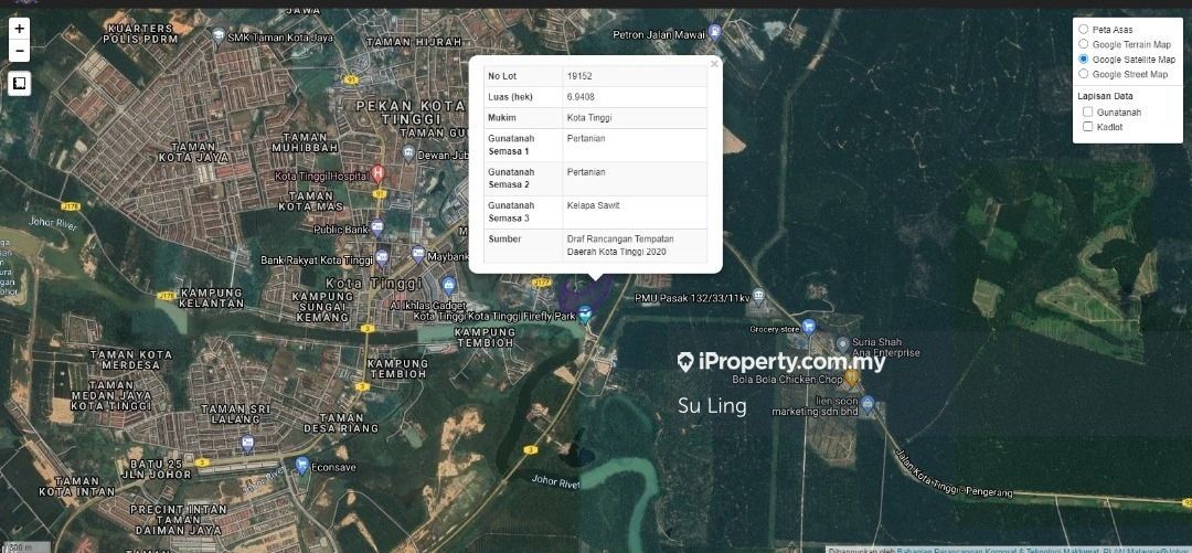 What Is A Mile From My Location Kora Tinggi Agricultural Land, # Kota Tinggi , Kota Tinggi Agricultural  Land For Sale | Iproperty.com.my