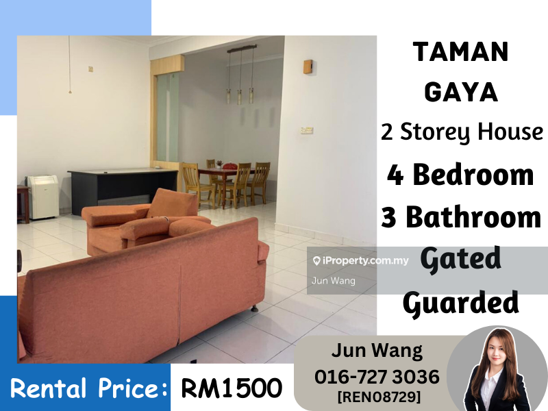 Taman Gaya, Ulu Tiram 2sty Terrace/Link House 4 bedrooms for rent