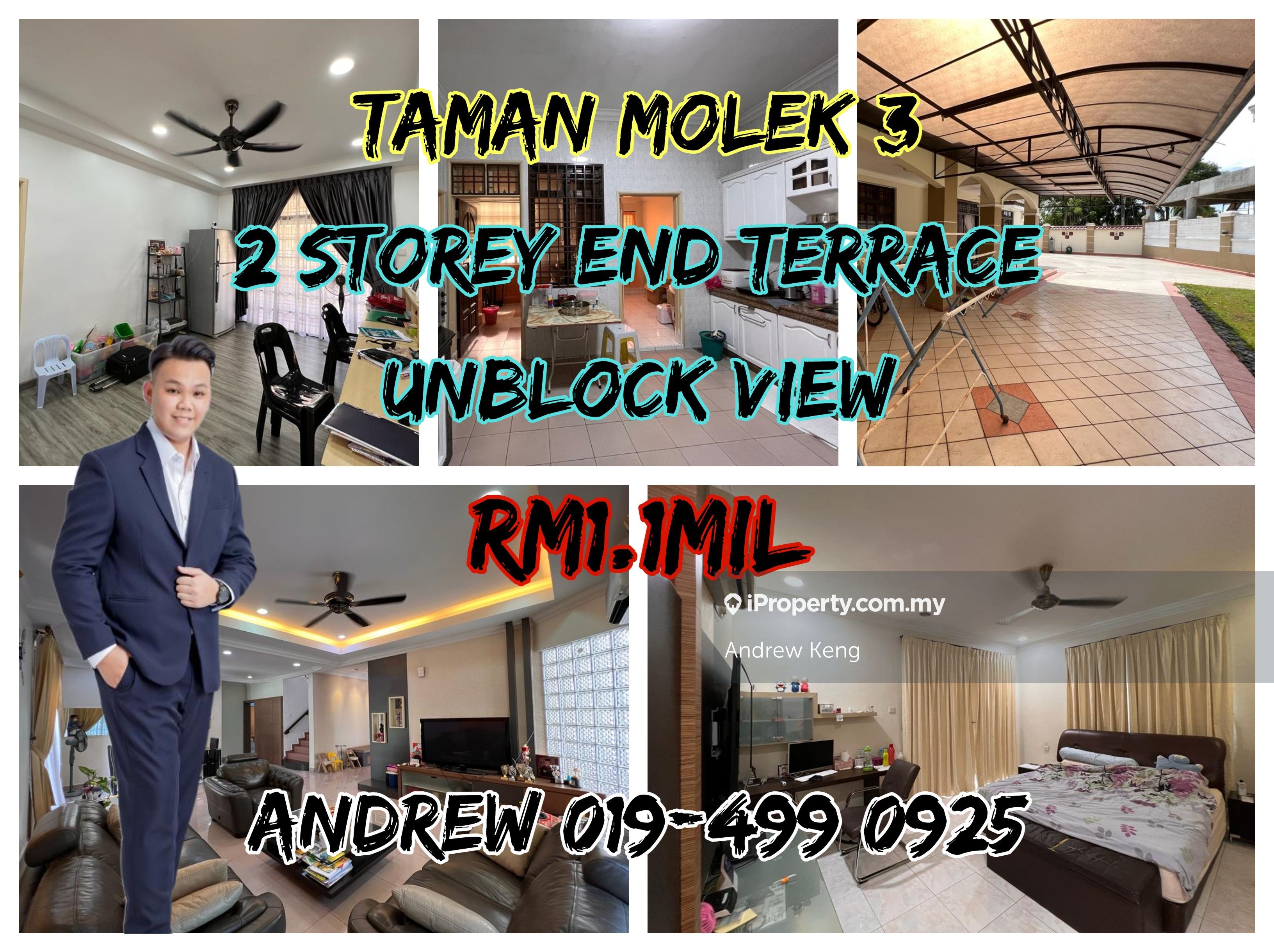 Jalan Molek 3 Taman Molek, Johor Bahru End lot 2sty Terrace/Link House