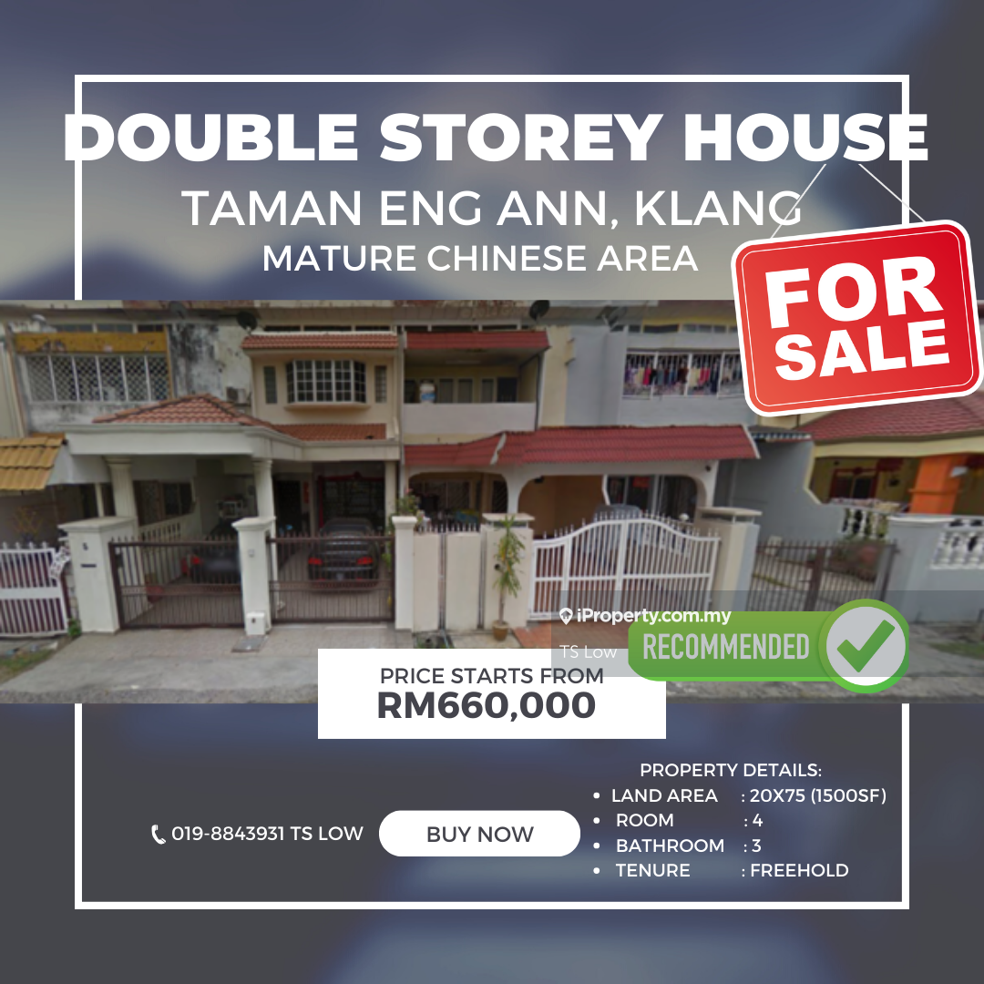 Taman Eng Ann, Taman Berkeley , Klang, Klang for sale RM635000