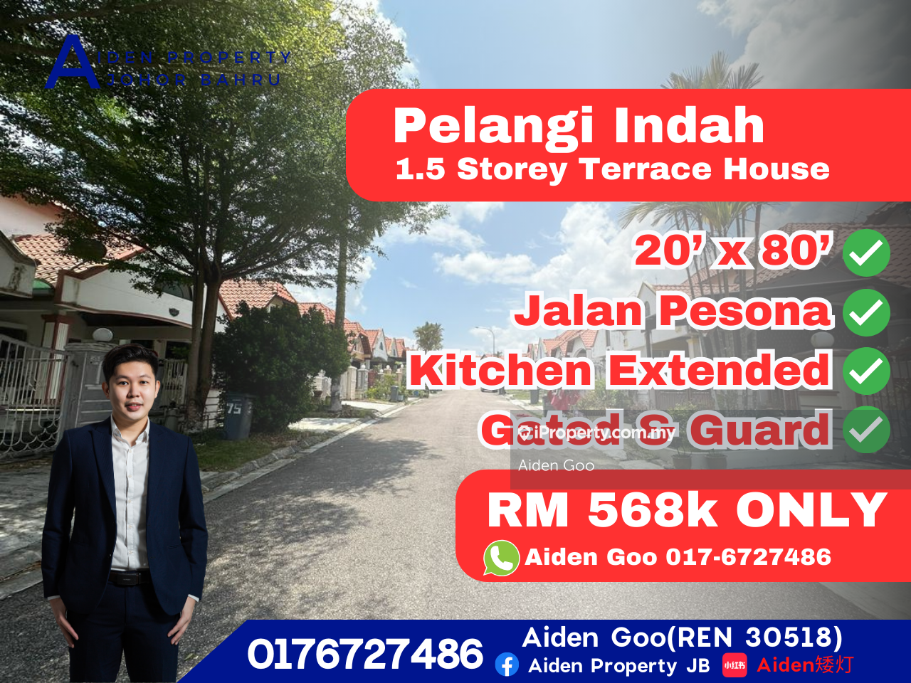 Taman Pelangi Indah, Ulu Tiram, Johor Bahru Intermediate 1.5sty