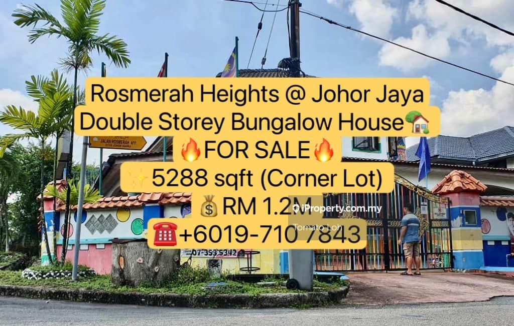 Rosmerah Heights @ Johor Jaya Double Storey Bungalow House Corner Lot