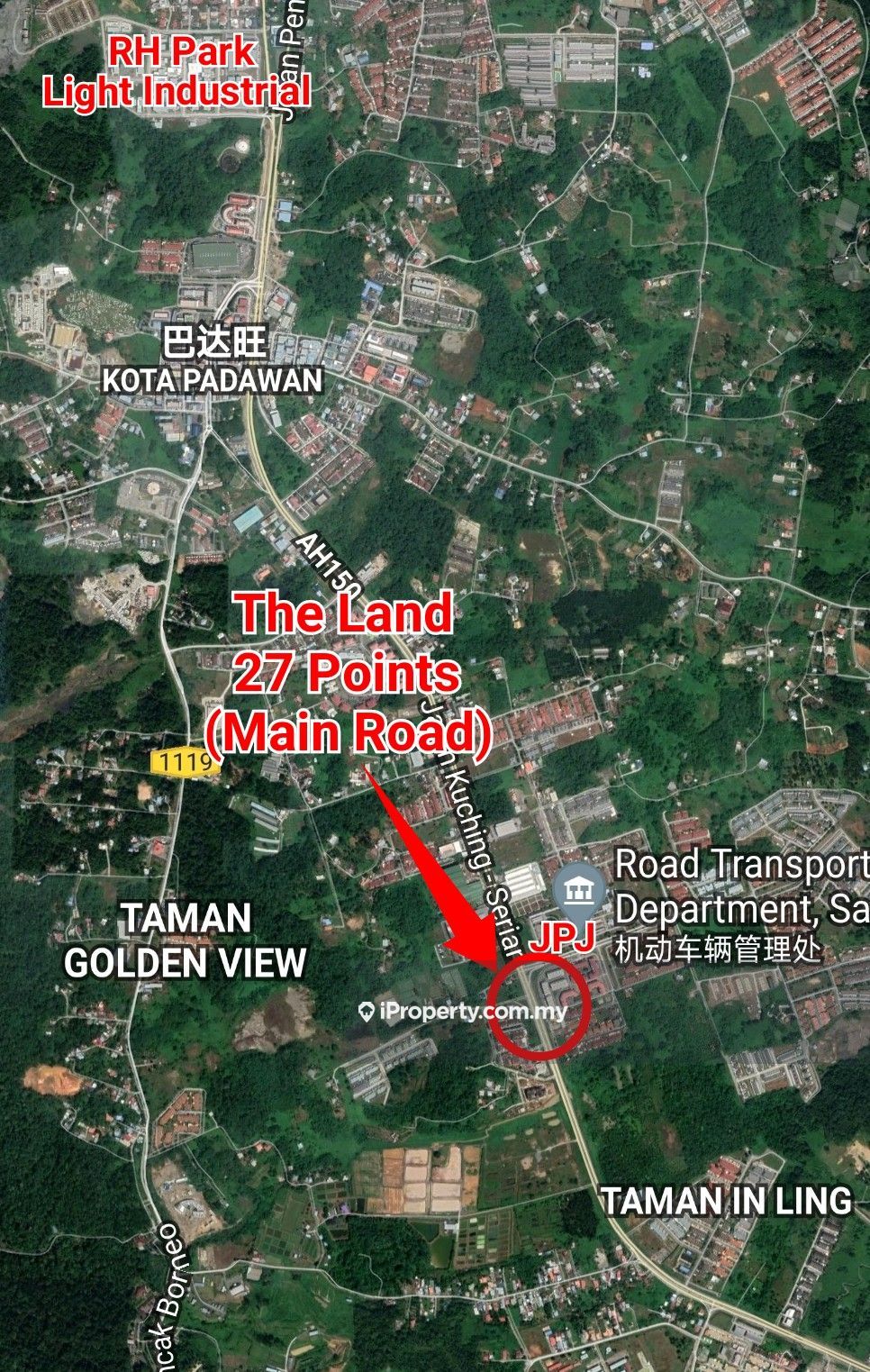 MAIN ROAD Land 27 points at 11 Mile, Kuching