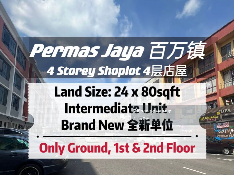 Permas Jaya Intermediate Shop for rent