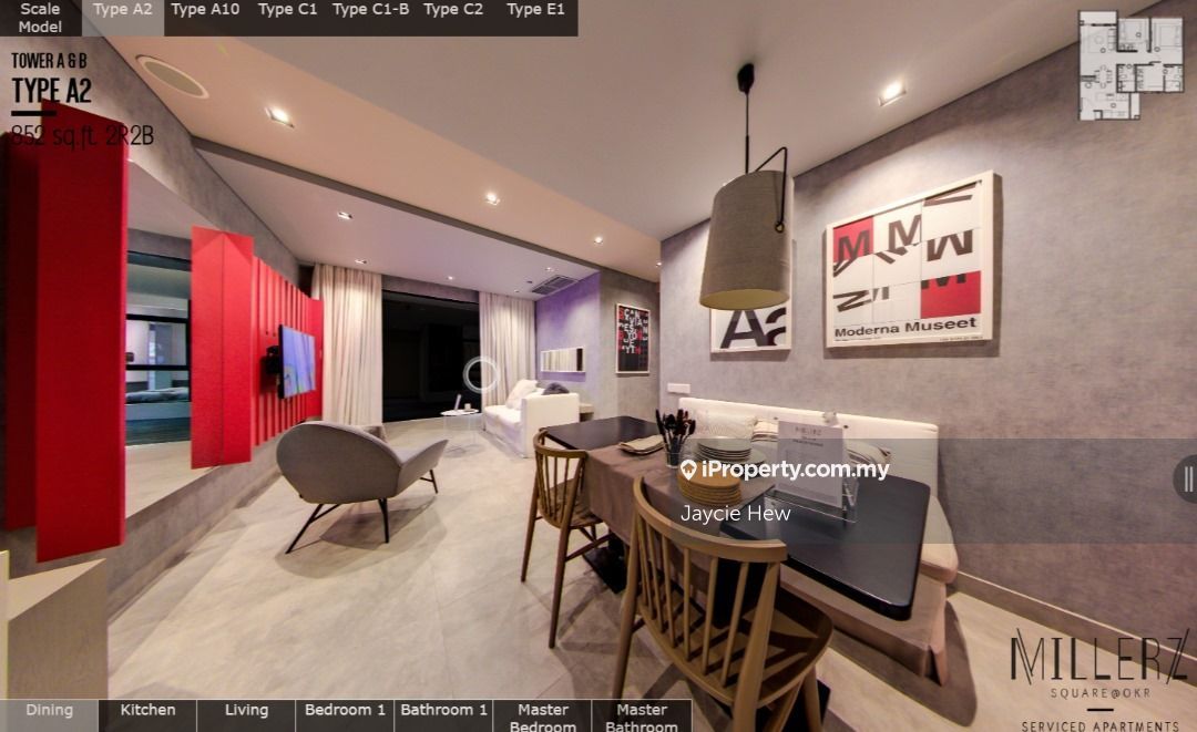 Millerz Square Serviced Residence 3 bedrooms for sale in Jalan Klang